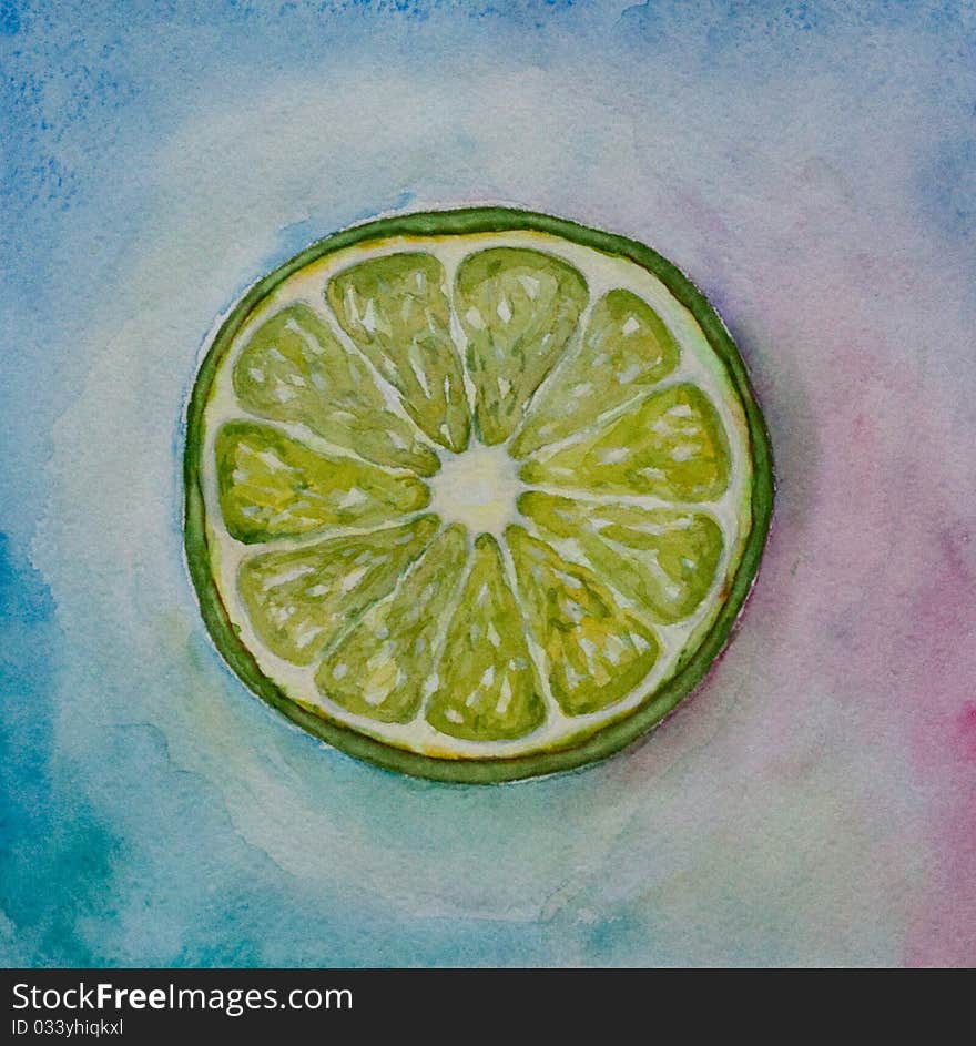 Lime Watercolor