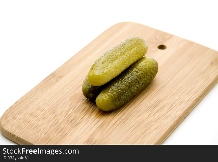 Gherkins on edge board