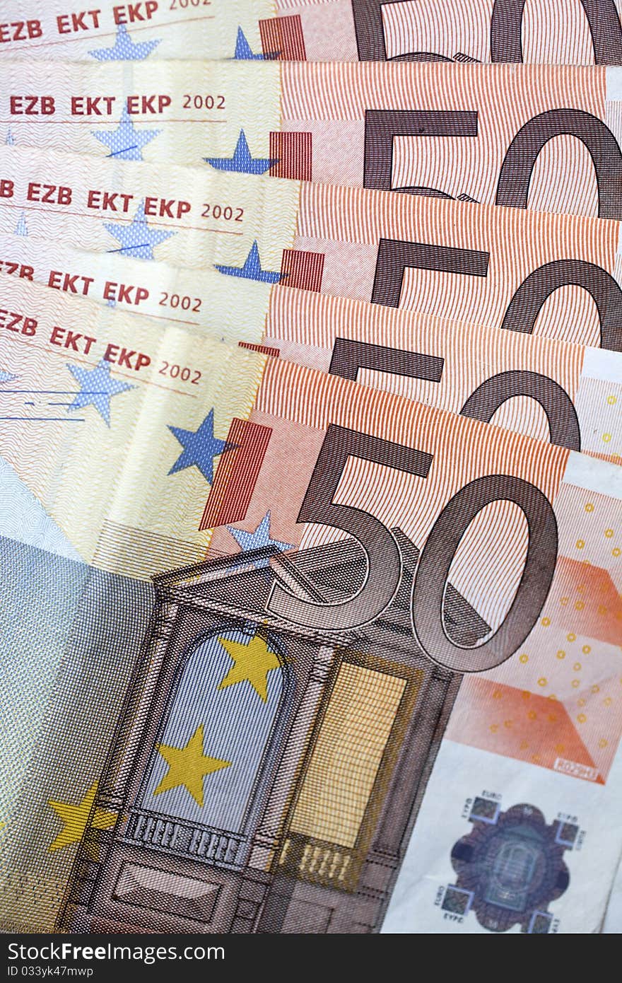 Money - 50 euro banknotes