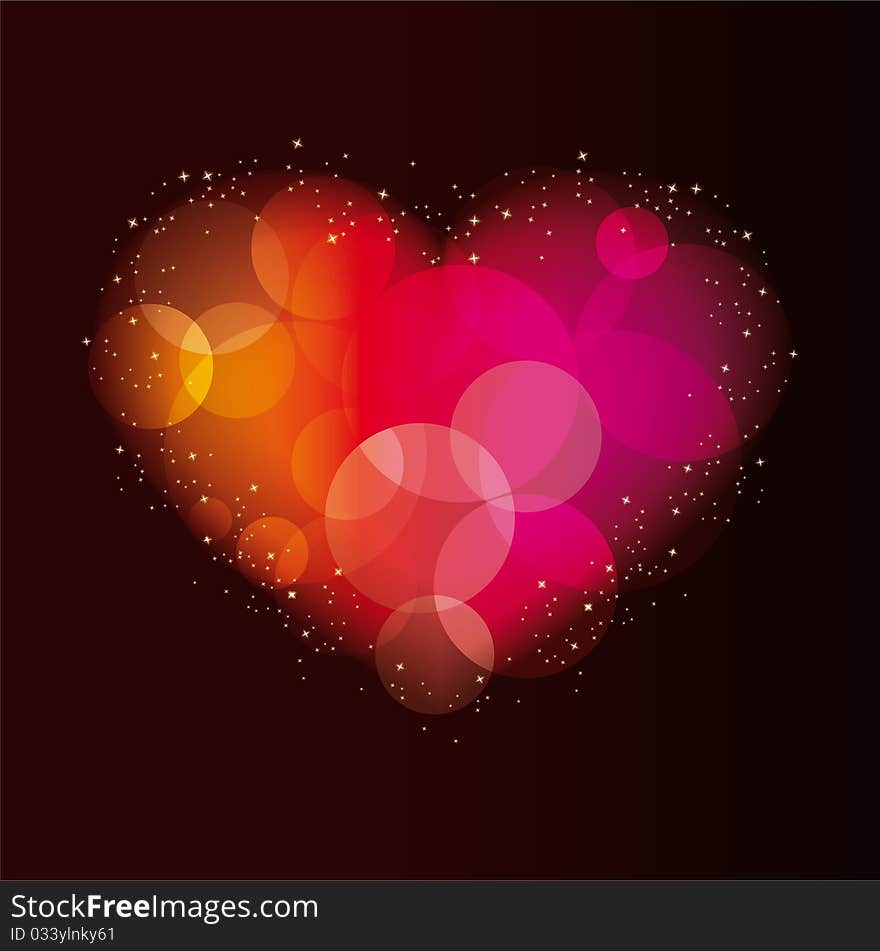 Image of abstract background with a heart