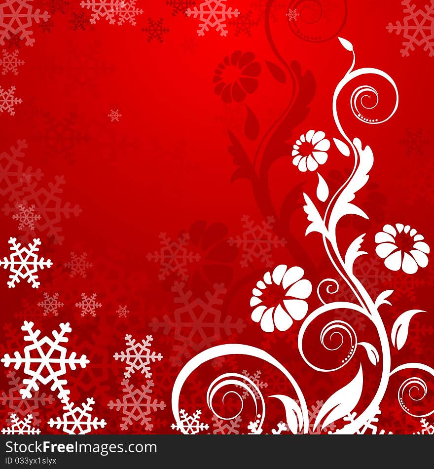 Floral christmas card