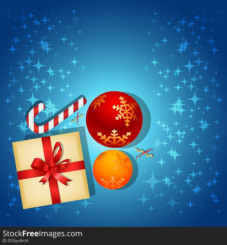 Illustration of christmas card with isolated background