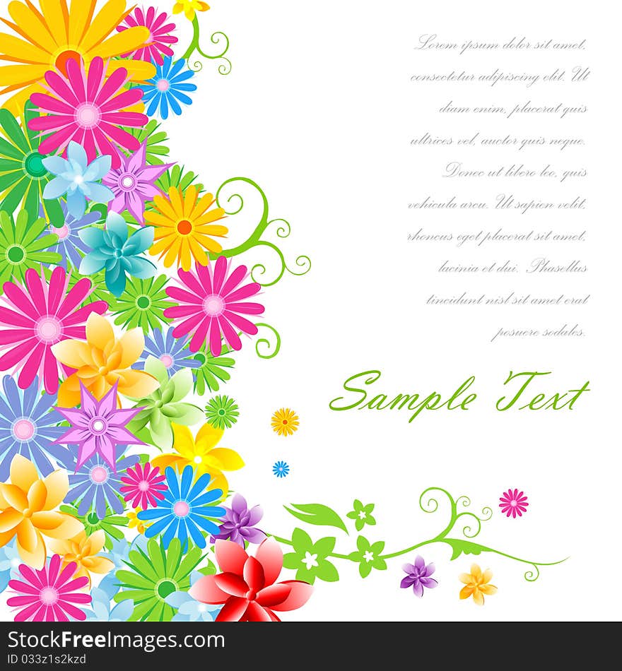 Illustration of floral background. Illustration of floral background