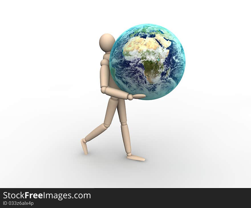 Man carrying Earth