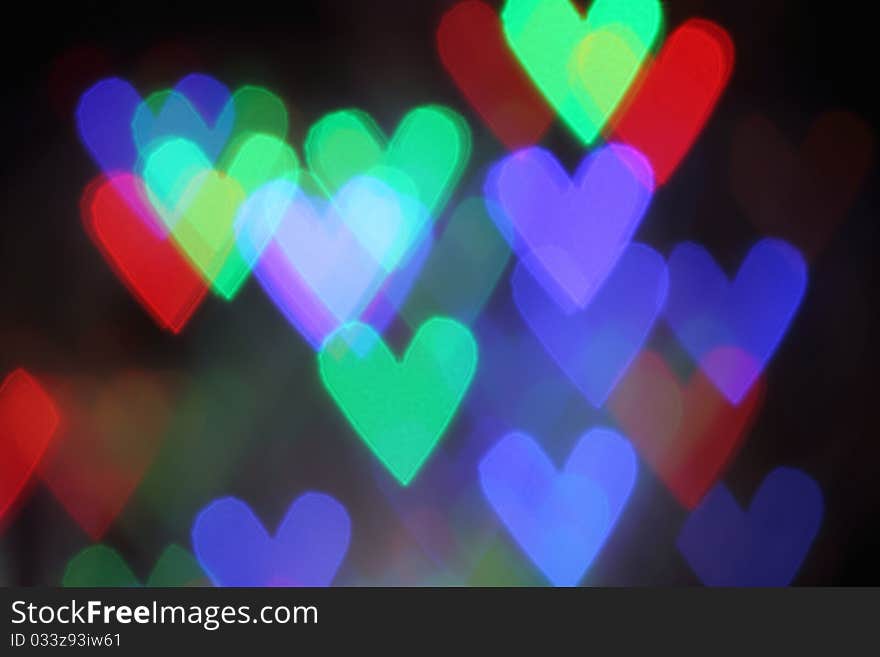 Blurred Valentine Background With Heart