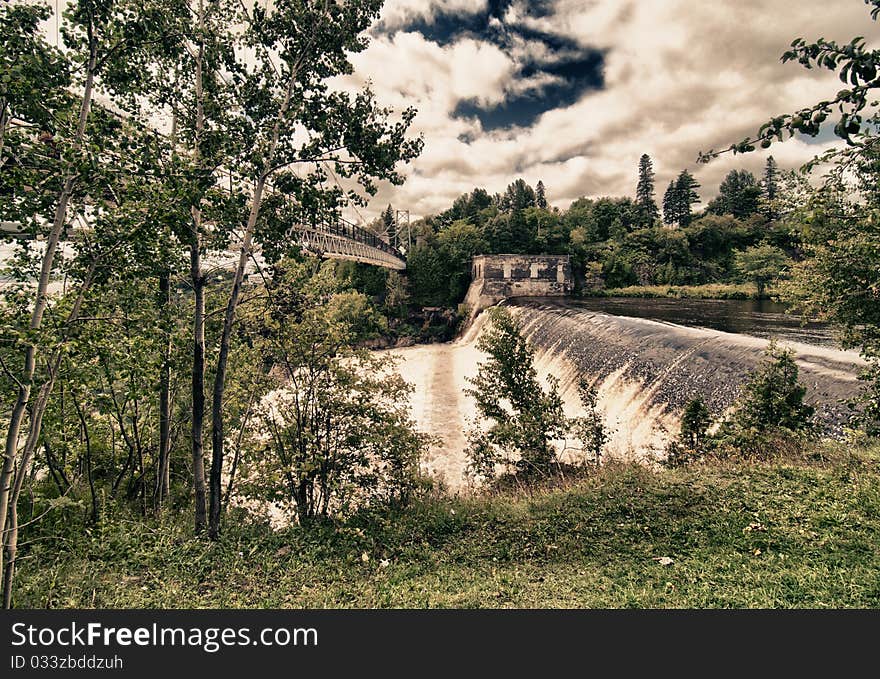 Montmorency Falls in Quebec, Canada. Montmorency Falls in Quebec, Canada