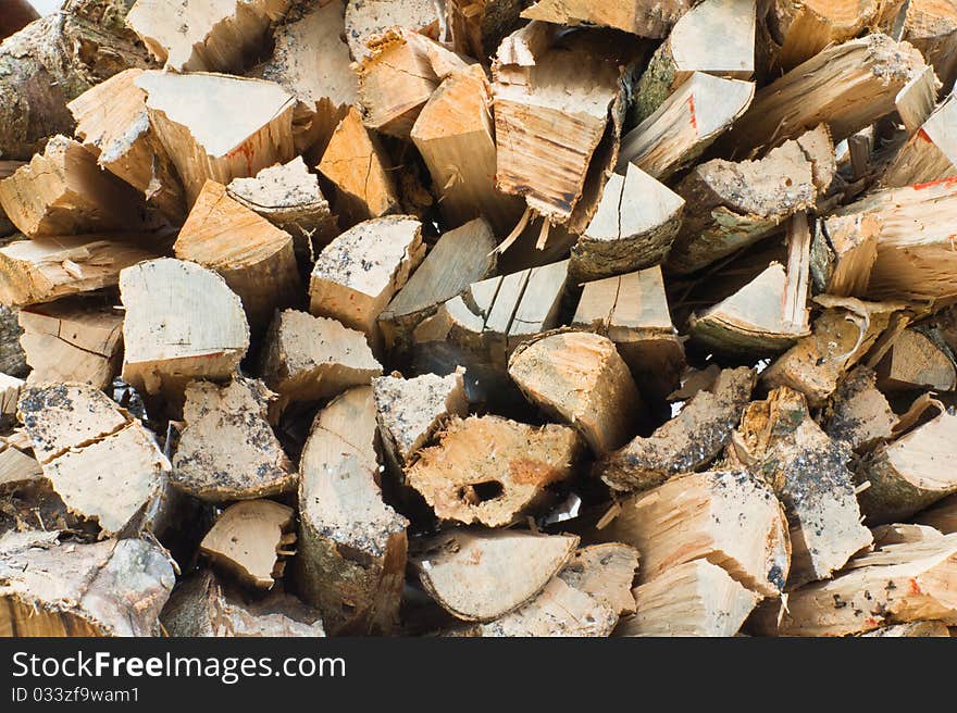 Close up Firewood pile background. Close up Firewood pile background