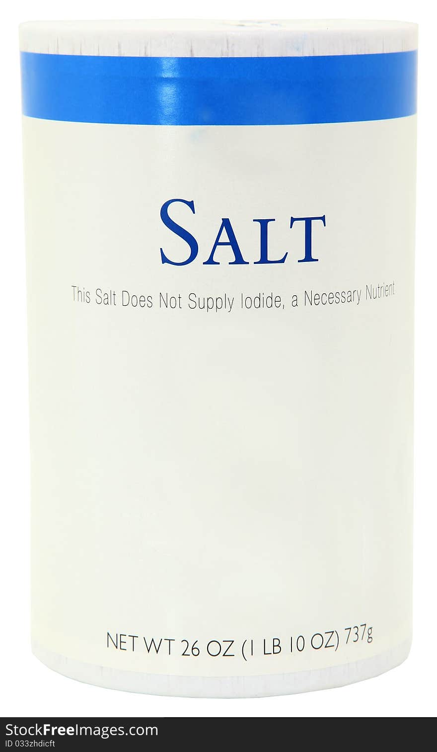 Bottle of Salt Blank Label Add Text