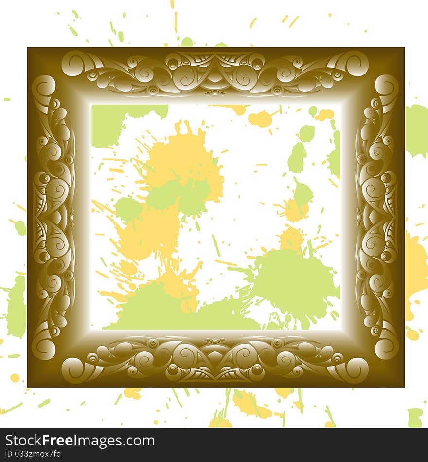 Golden vintage frame