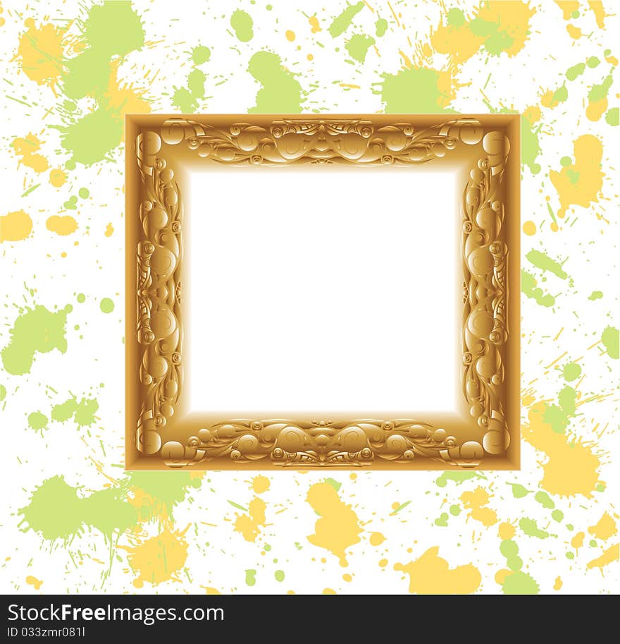 Golden vintage frame