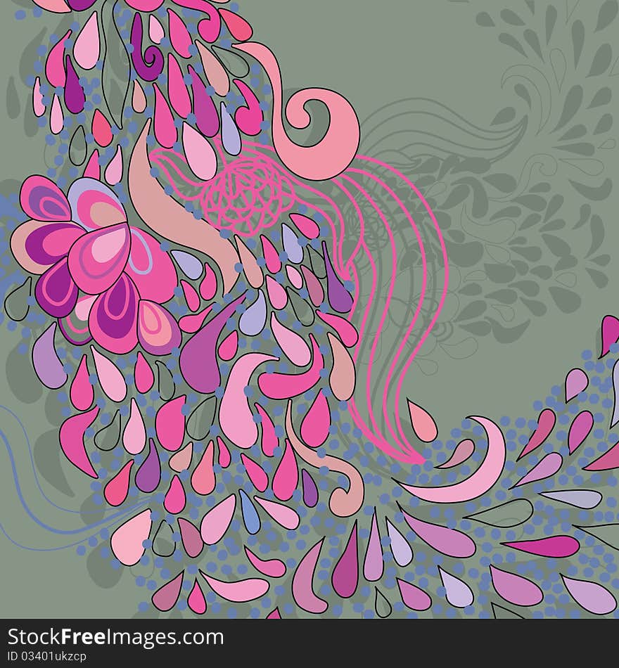 floral pattern. colorful background. cartoon