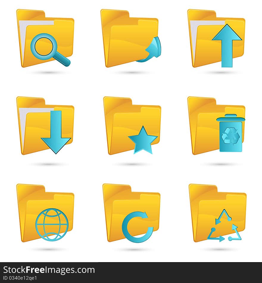 Different folders icon