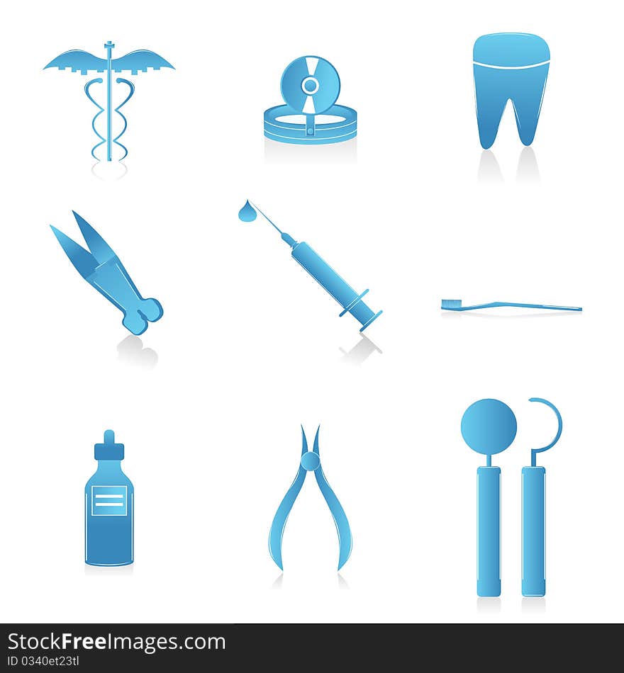 Illustration of medical background on white background