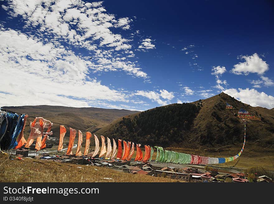 This is a kind of Tibetan culture in Tibet-Jing Fan.