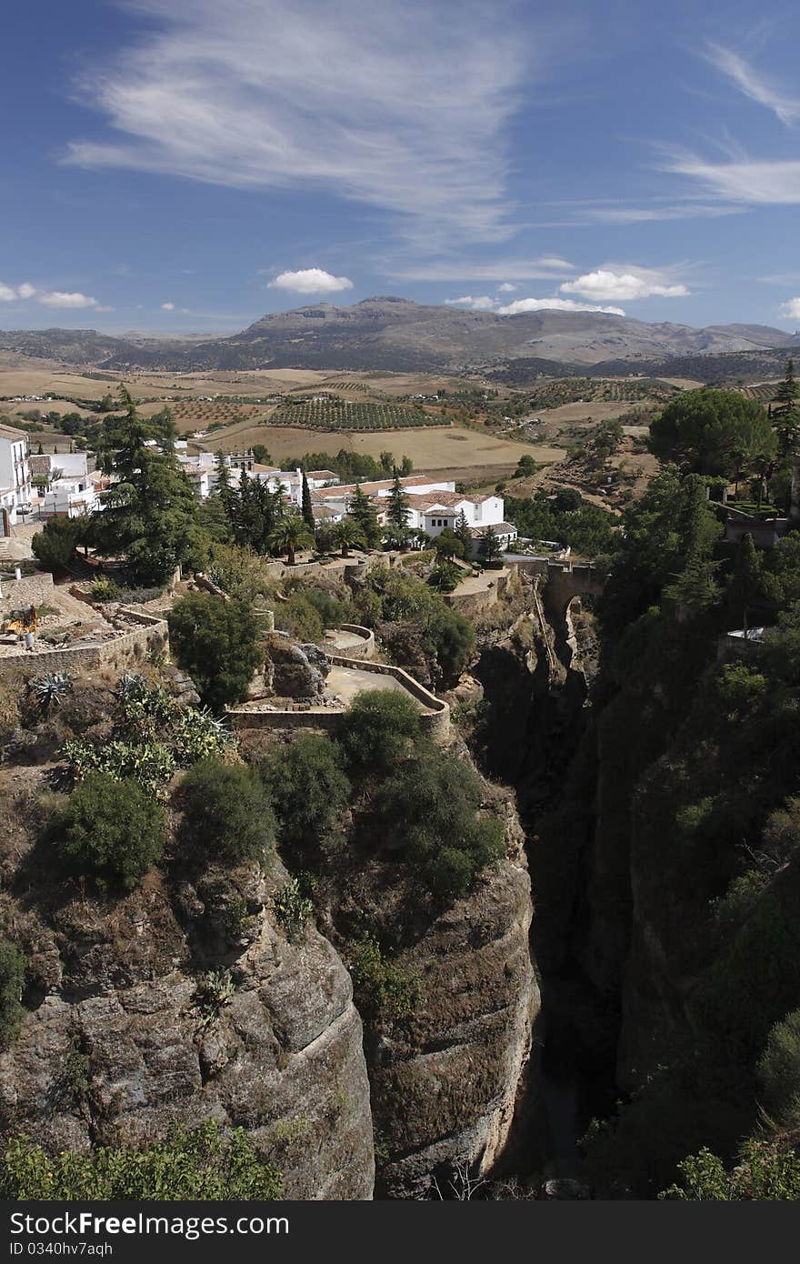 The Ronda city situated on the rock. Ronda is a city in the Spanish province of Málaga. The Ronda city situated on the rock. Ronda is a city in the Spanish province of Málaga.