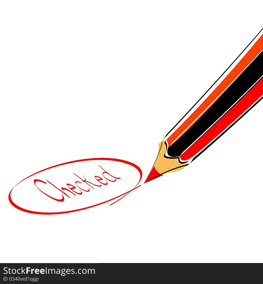 Check Mark With Pencil