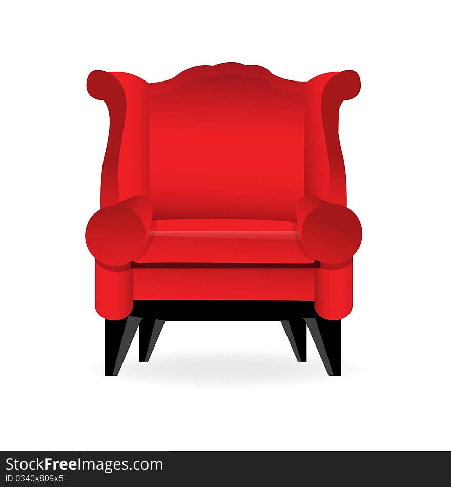 Illustration of sofa on white background