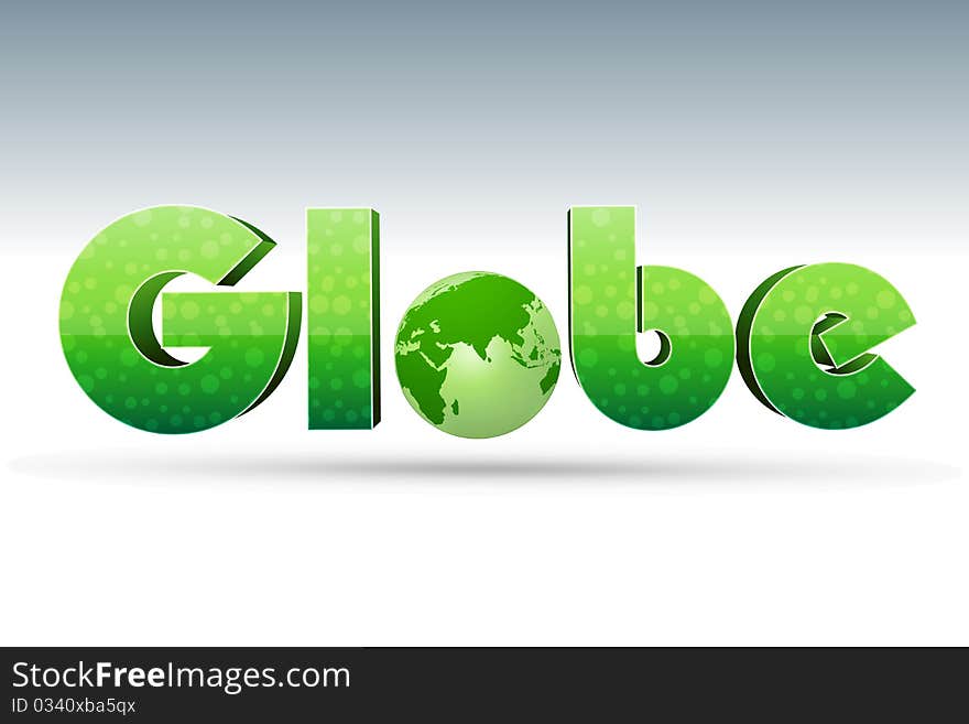 Illustration of globe icon on white background. Illustration of globe icon on white background