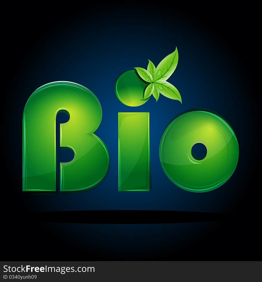 Illustration of bio background isolated background