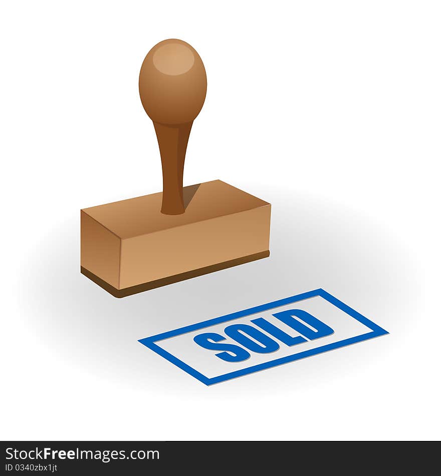 Illustration of sold seal on isolated background