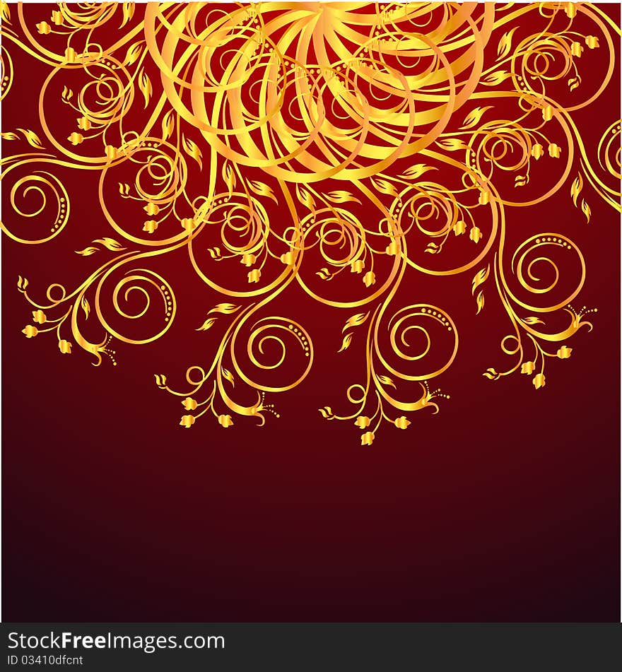 Illustration of floral background with isolated background