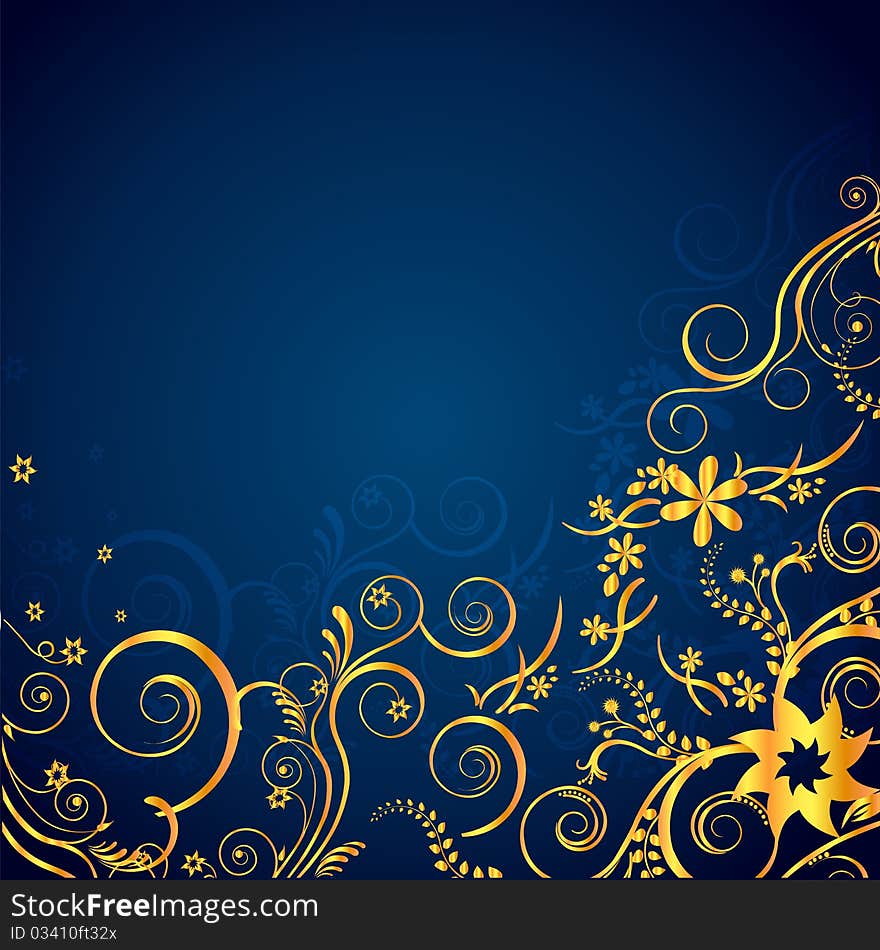 Illustration of floral vector background