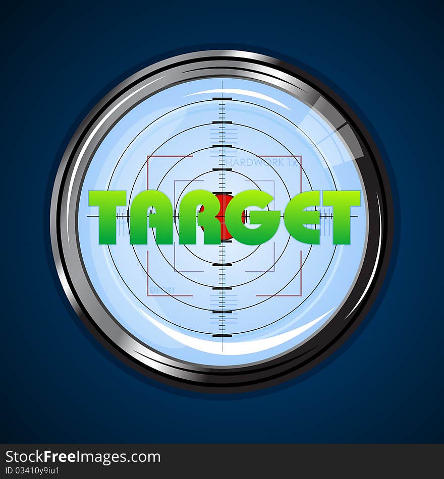 Illustration of target board with isolated back ground