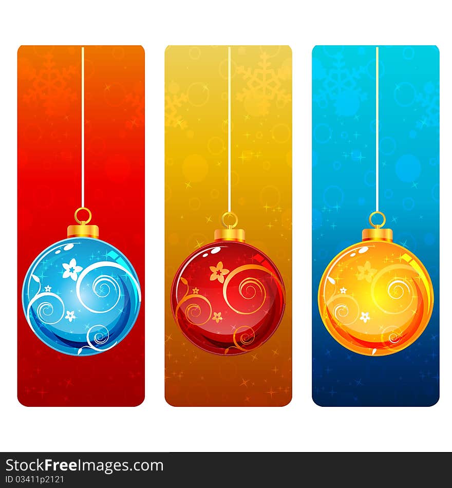 Colorful christmas card