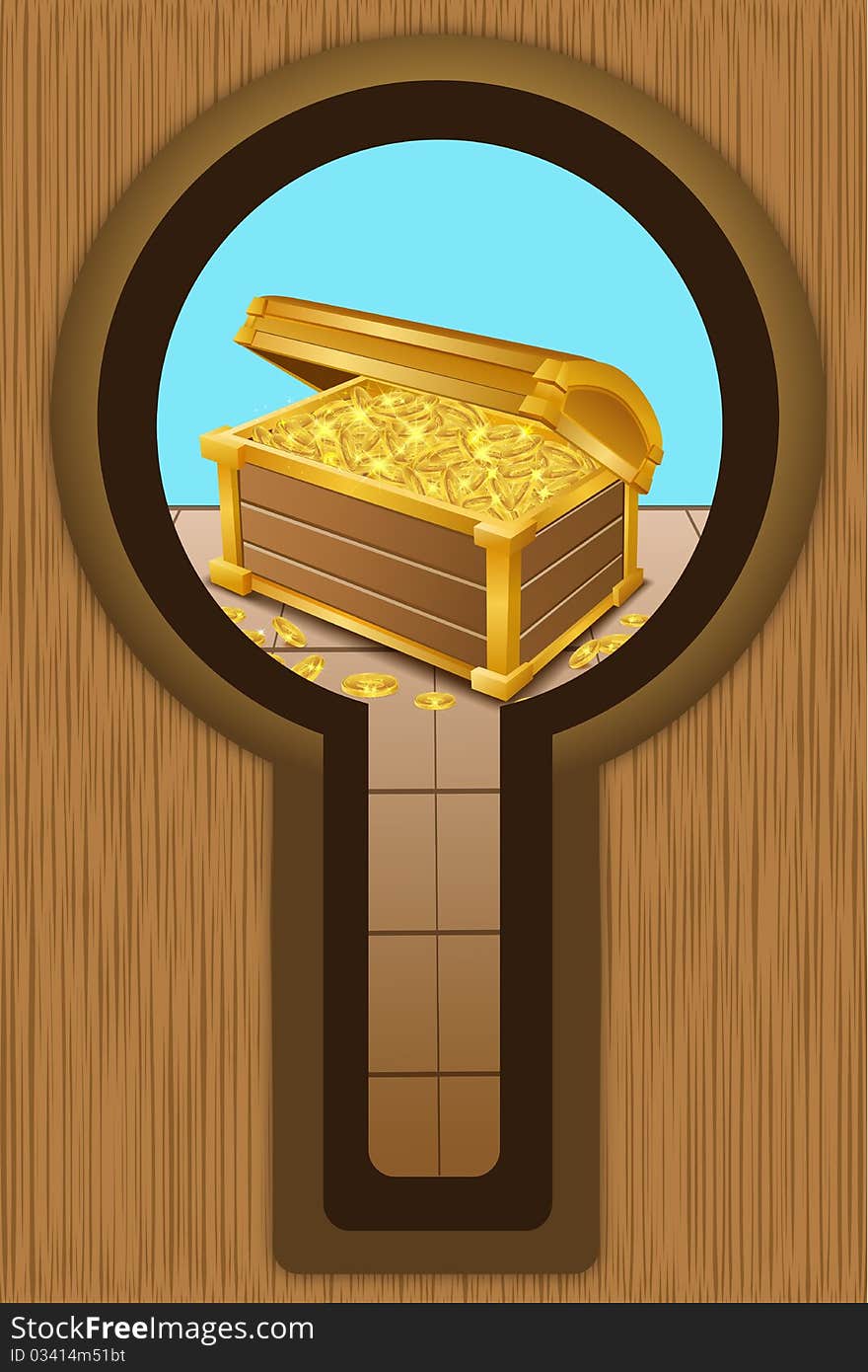 Treasure Chest With Coins