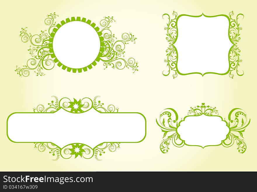 Illustration of floral background on white background