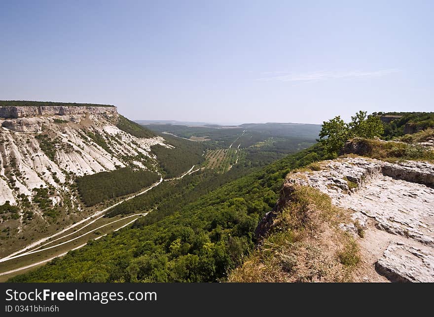 Chufut-Kale and Besh-Kosh (Five villages) plateaus in Crimean peninsula. Chufut-Kale and Besh-Kosh (Five villages) plateaus in Crimean peninsula.