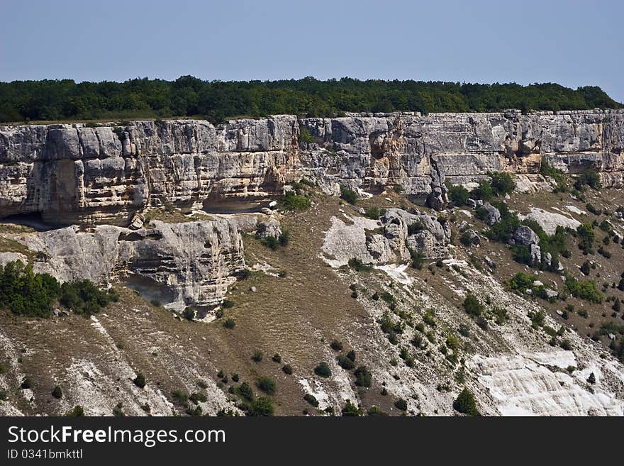 Besh-Kosh (Five villages) plateau in Crimean peninsula.