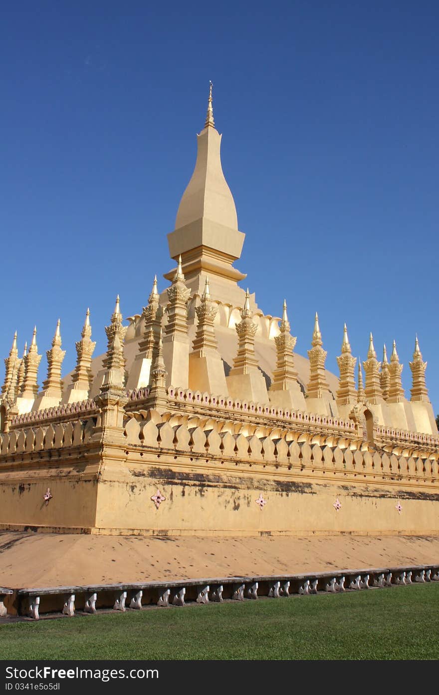 Pha That Luang temple in Vientiane - Laos. Pha That Luang temple in Vientiane - Laos