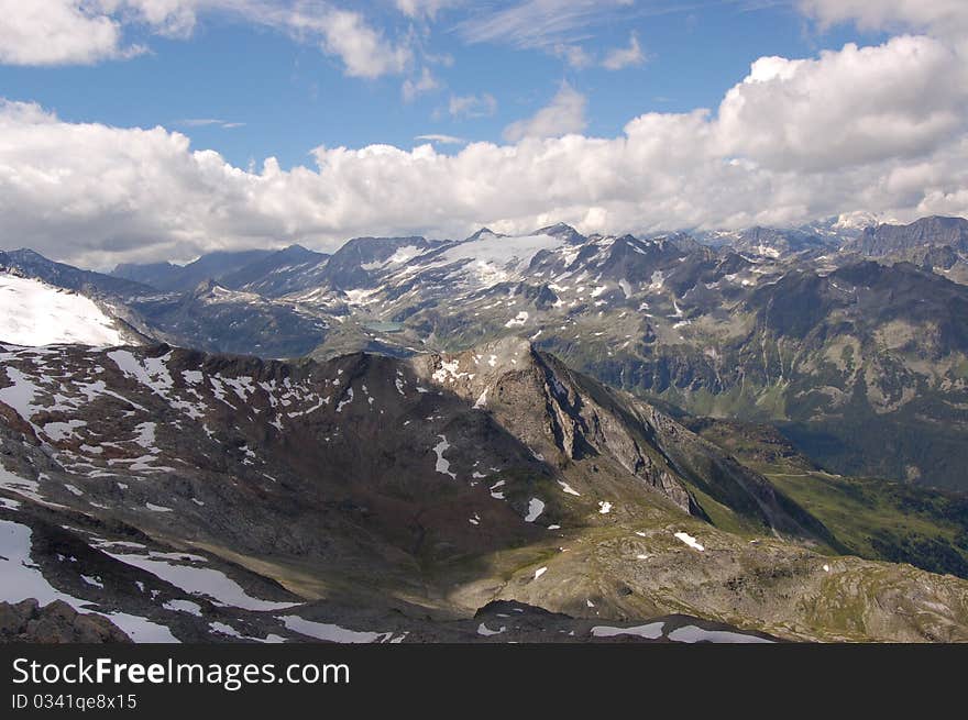 Alps mountain in austria in sommer