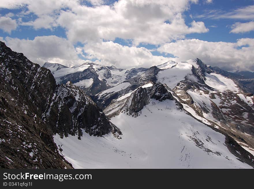 Alps Mountain In Austria In Sommer