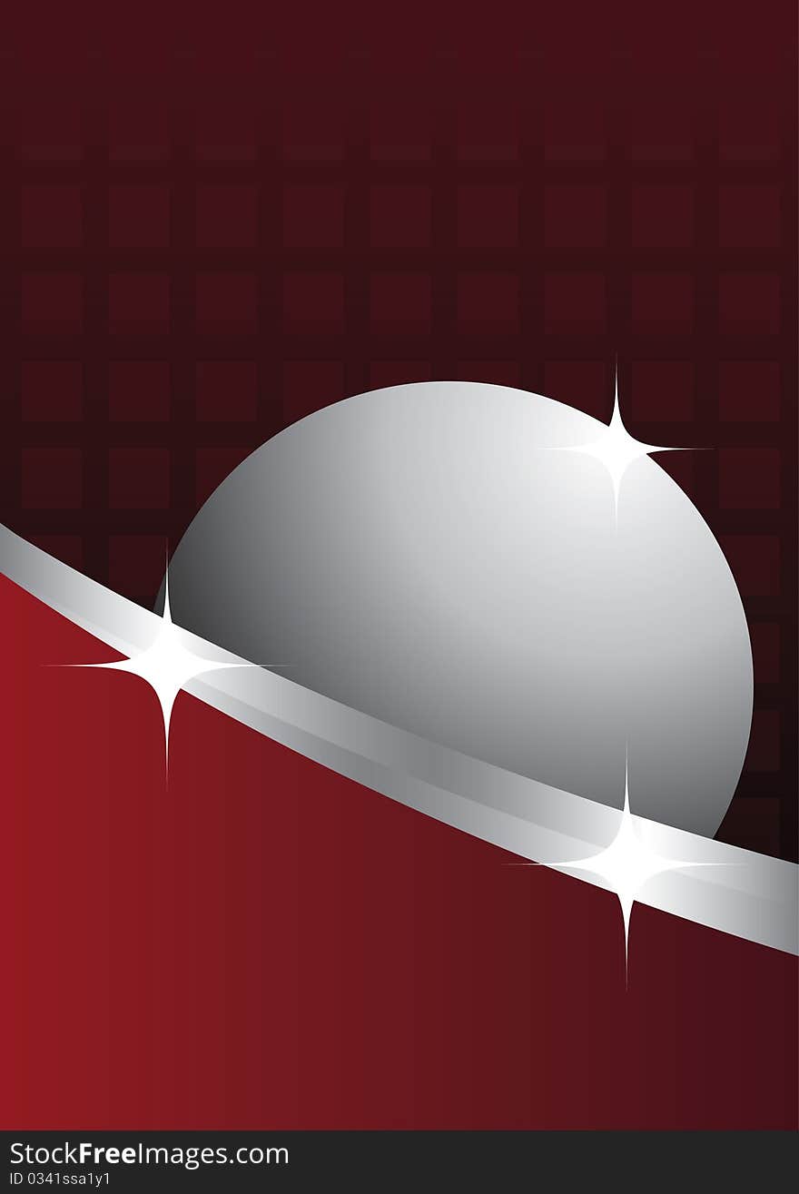 The Red Background With A Sphere