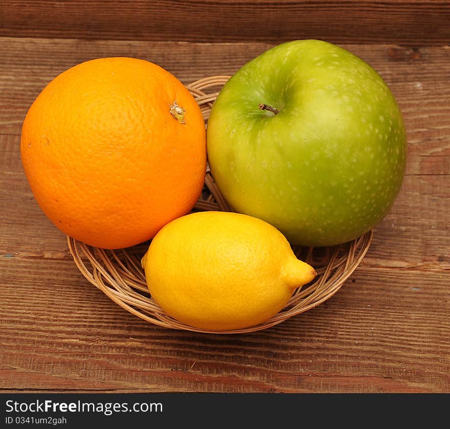 Fresh fruit in basket