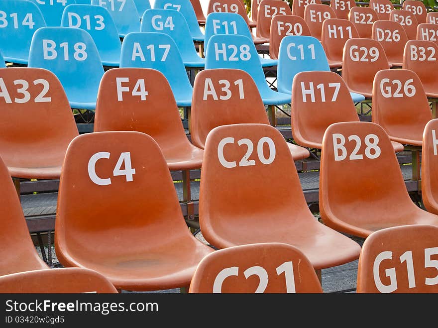 Grandstand in course racing car