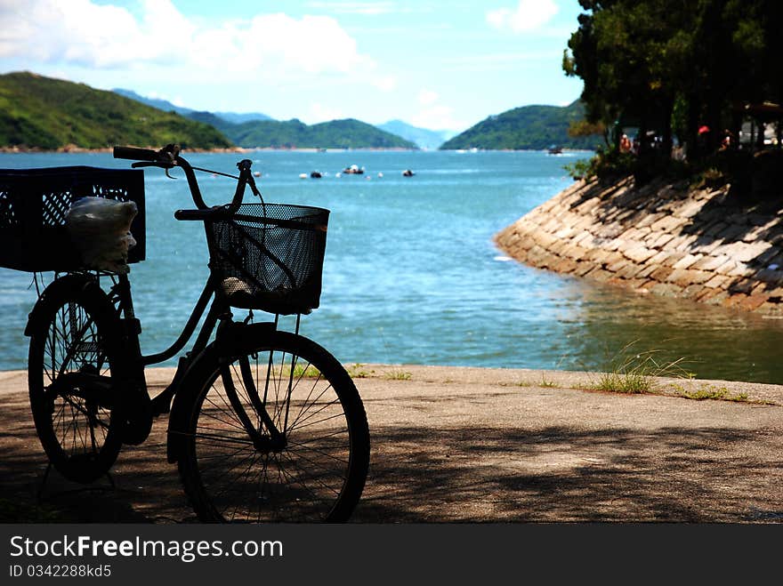 The bike with beach