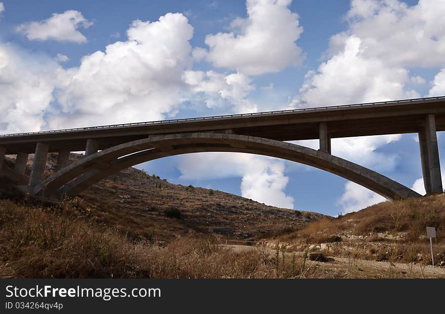 Bridge over a small path