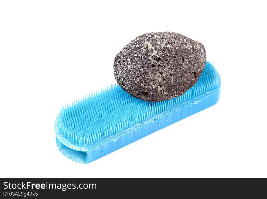 Brush and pumice stone