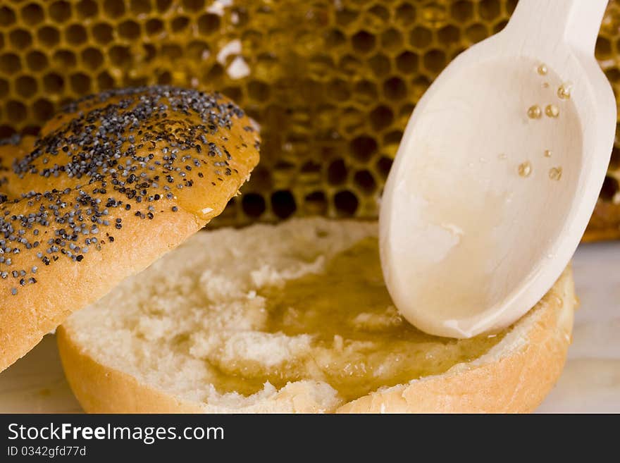 Beautiful yellow patch of honey