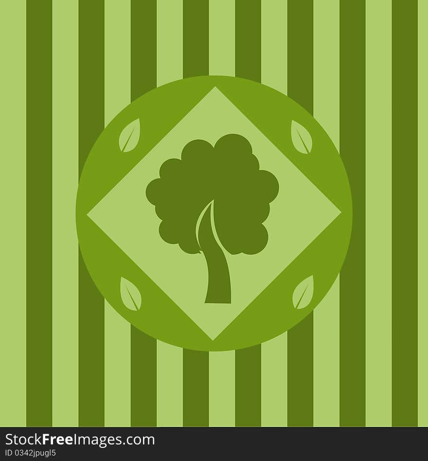 Cute green background with tree. Cute green background with tree