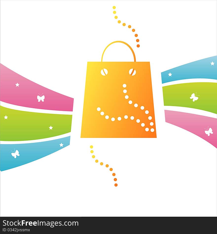 Colorful shopping background