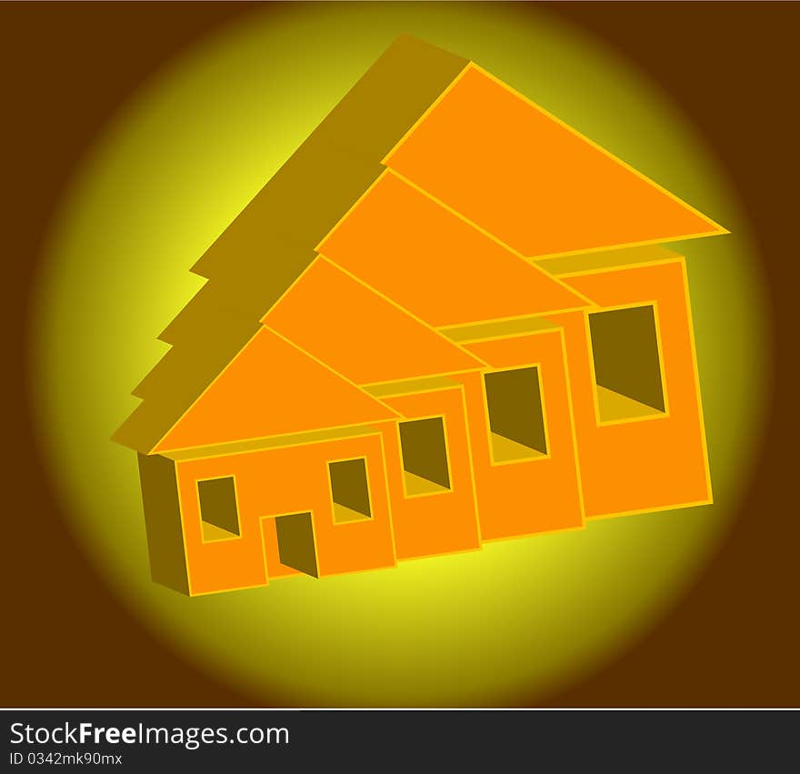 Illustration simplicity of home and background