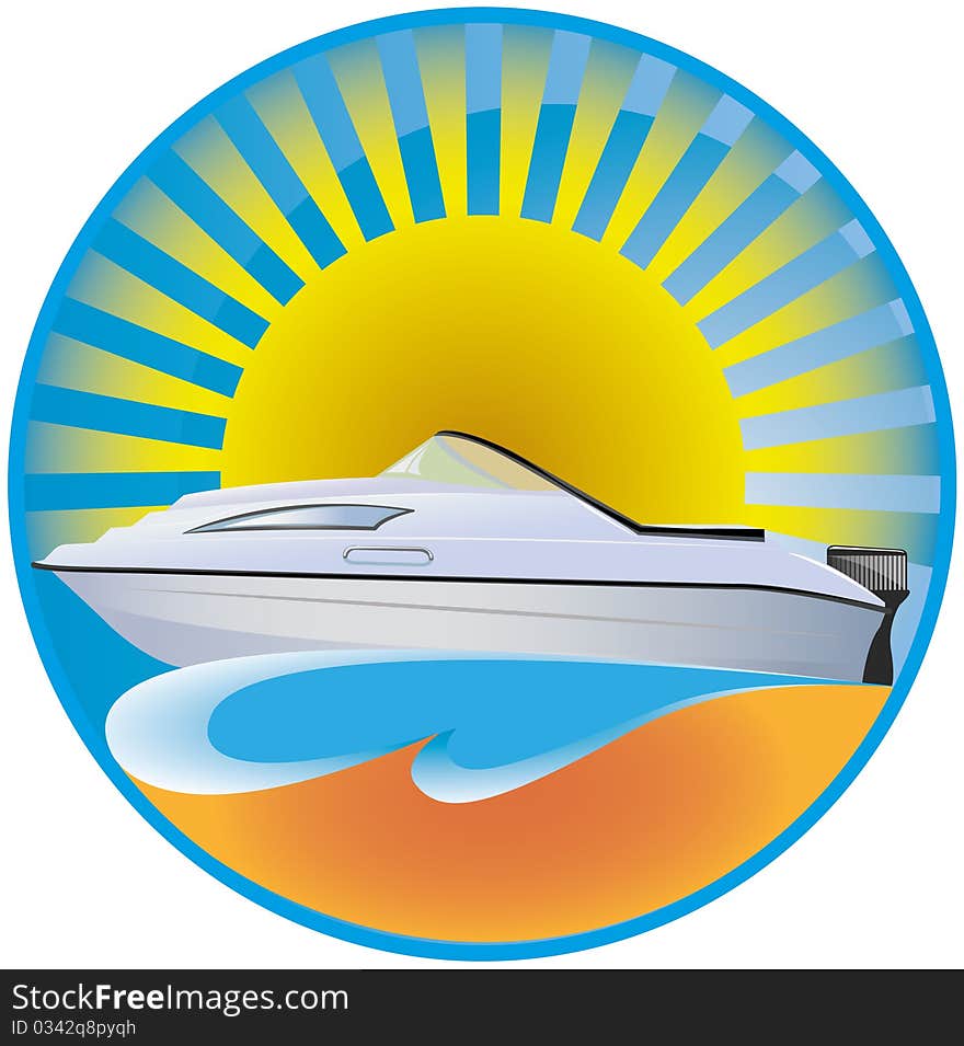 Logo image has a boat and the sea beach. Logo image has a boat and the sea beach.