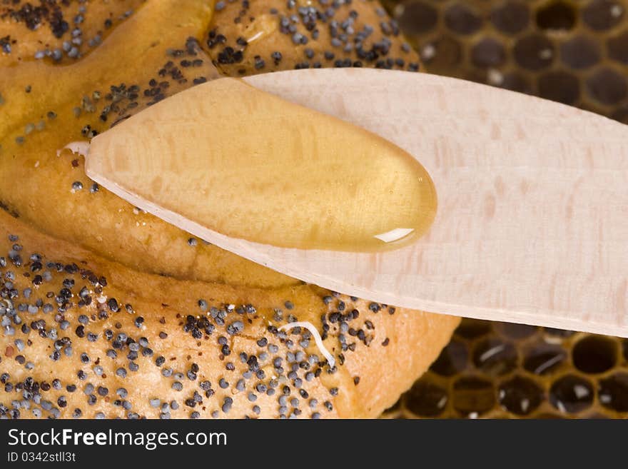 Beautiful yellow patch of honey