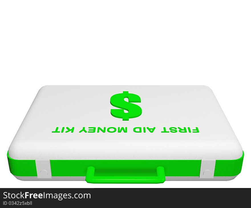 First aid money (dollar) kit illustration on isolated background. First aid money (dollar) kit illustration on isolated background.