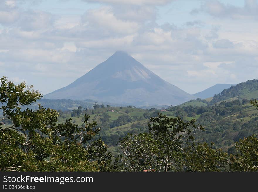 Arenal Volcano view from surroundings of Tilaran. Arenal Volcano view from surroundings of Tilaran