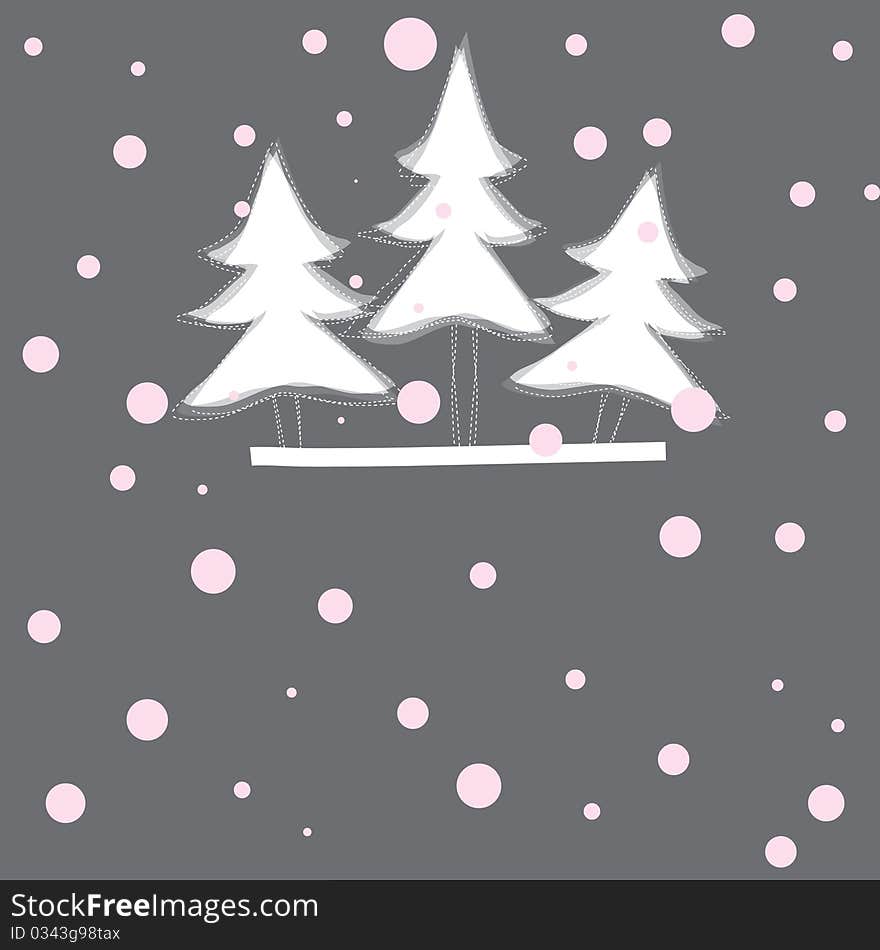 Christmas tree. Vector illustration